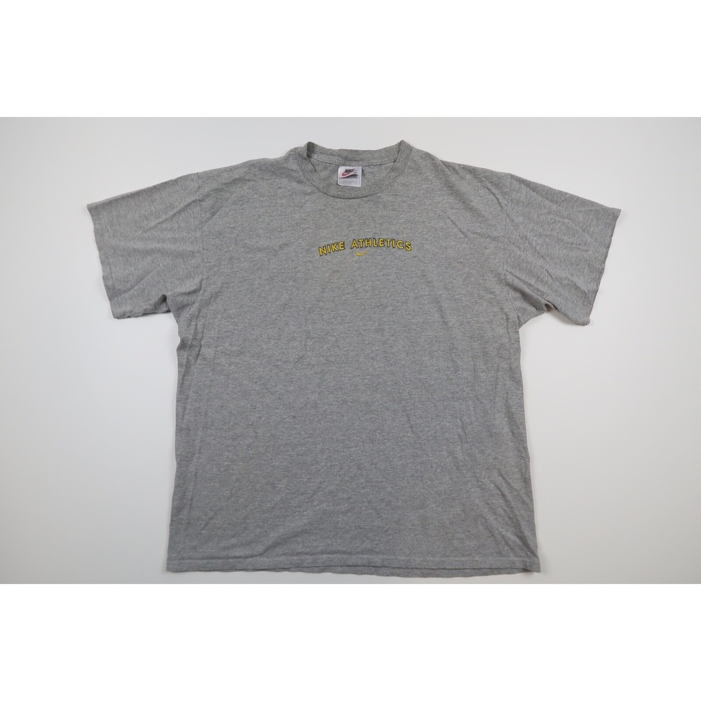 Vintage Nike‎ Mens XL Athletics Center Swoosh Embroidered T-Shirt Short Sleeve
